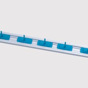 515mm Aluminium Hanging Rail with 5 Coloured Hooks Set