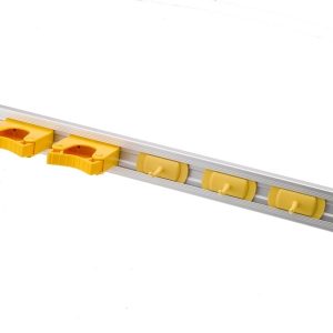 515mm Aluminium Hanging Rail Set with 3 Coloured Hooks and 2 Coloured Holders