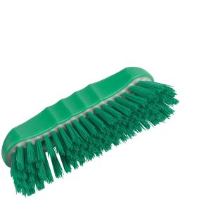 165mm Stiff Fill Small Curved Back Scrub - Resin Set - Green