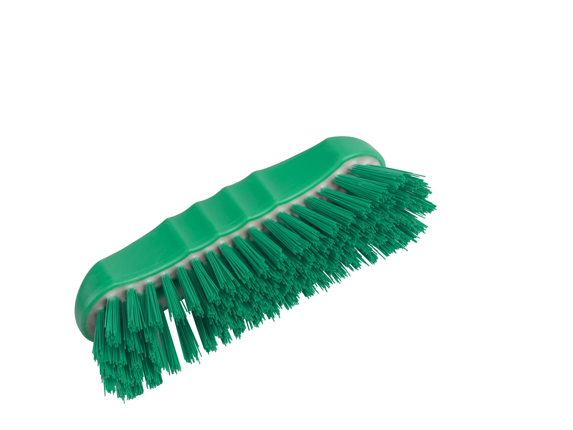 165mm Stiff Fill Small Curved Back Scrub - Resin Set - Green