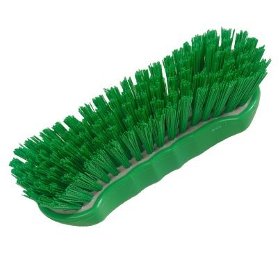 198mm Stiff Fill Large Curved Back Scrub - Resin Set - Green